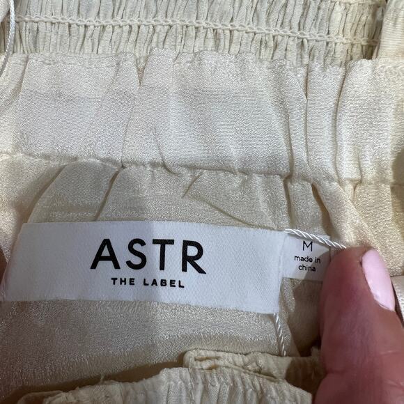 ASTR THE LABEL Women's Sunny Pleated Midi Dress Size M In Soft Yellow - Picture 11 of 13